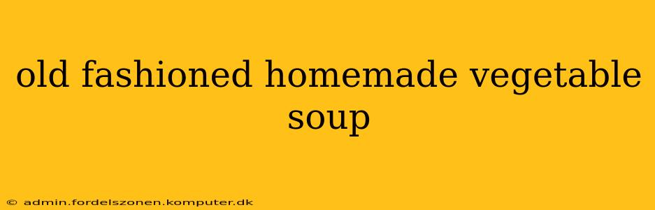 old fashioned homemade vegetable soup