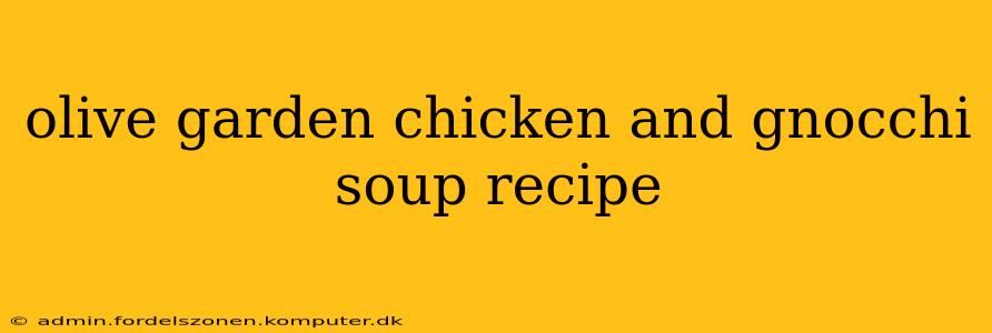 olive garden chicken and gnocchi soup recipe