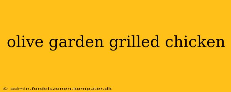 olive garden grilled chicken