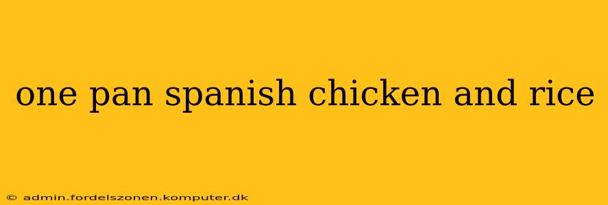 one pan spanish chicken and rice