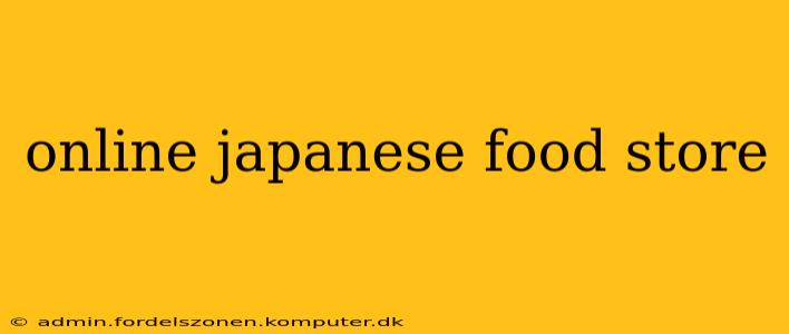 online japanese food store
