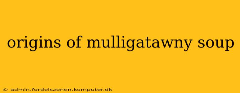 origins of mulligatawny soup