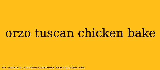 orzo tuscan chicken bake