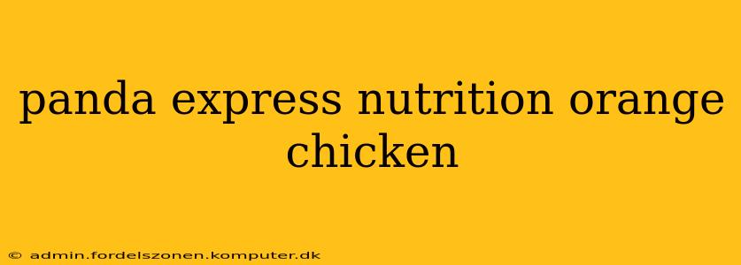 panda express nutrition orange chicken