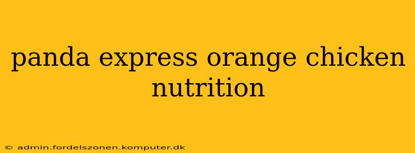panda express orange chicken nutrition