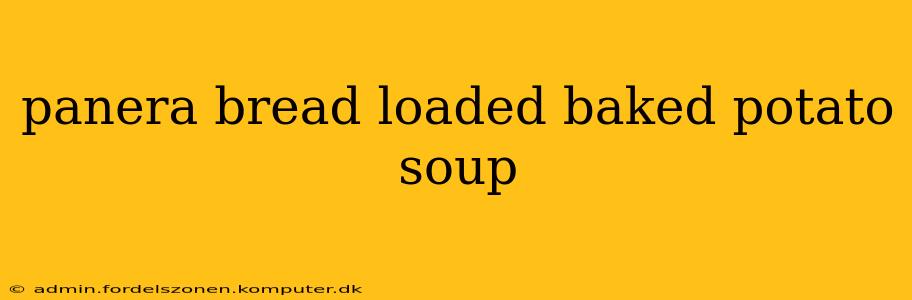 panera bread loaded baked potato soup