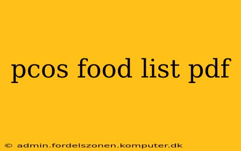 pcos food list pdf