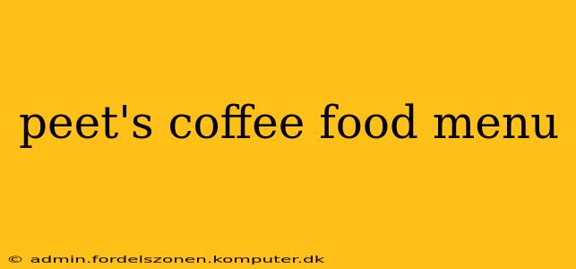 peet's coffee food menu