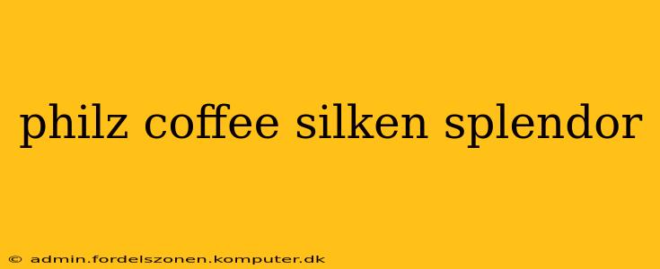 philz coffee silken splendor