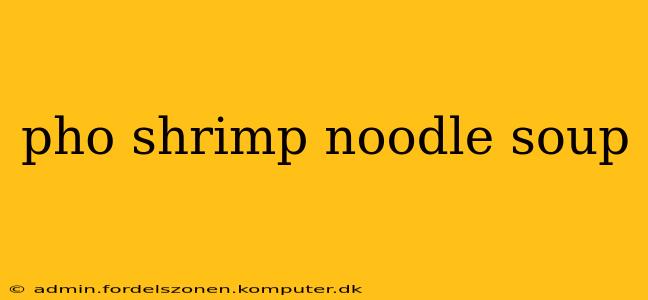 pho shrimp noodle soup