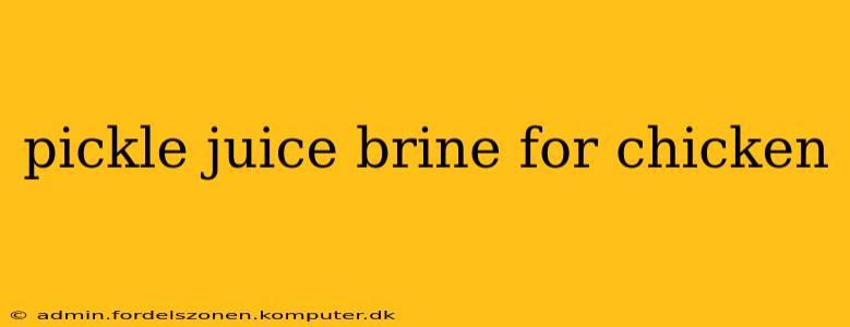 pickle juice brine for chicken