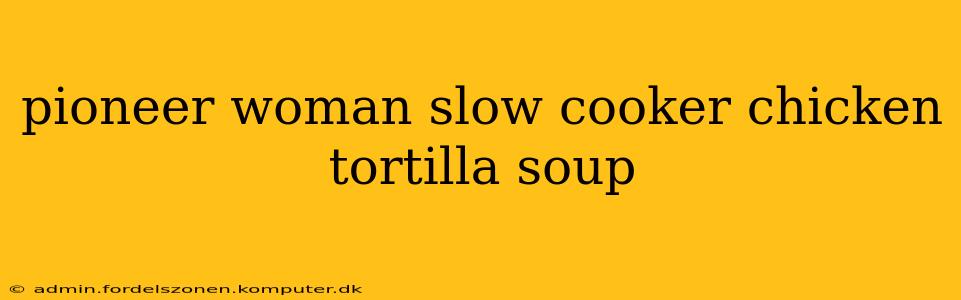pioneer woman slow cooker chicken tortilla soup