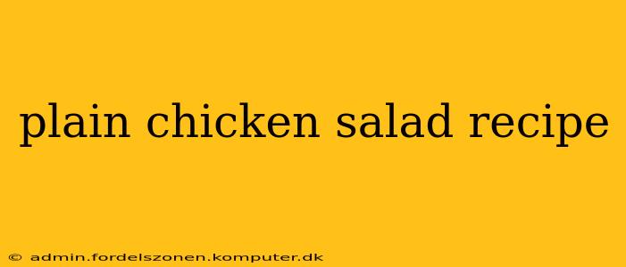 plain chicken salad recipe