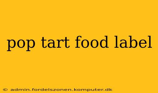 pop tart food label