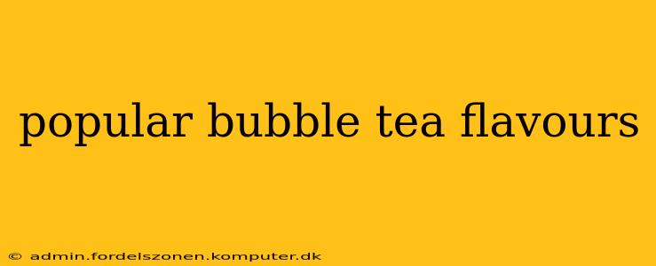 popular bubble tea flavours