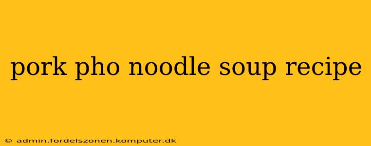 pork pho noodle soup recipe