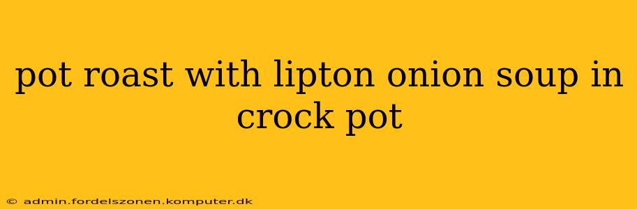 pot roast with lipton onion soup in crock pot