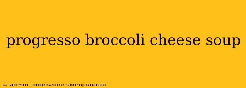 progresso broccoli cheese soup