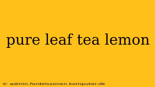 pure leaf tea lemon