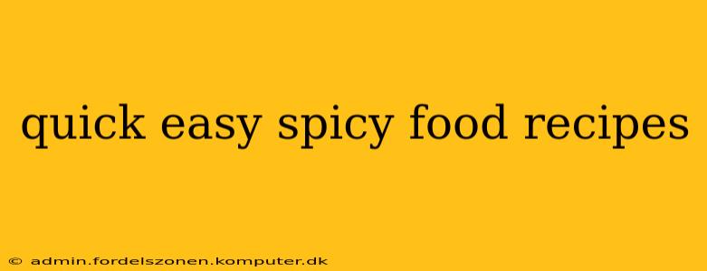 quick easy spicy food recipes