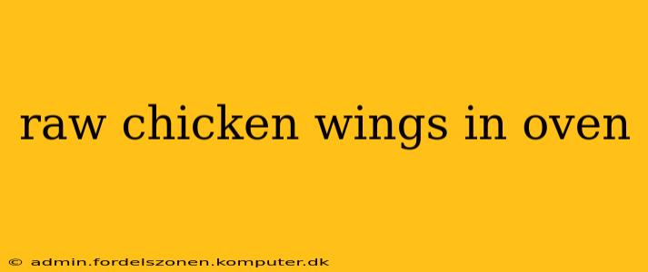 raw chicken wings in oven