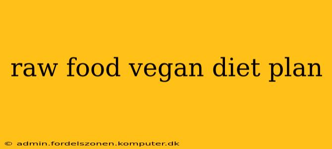 raw food vegan diet plan