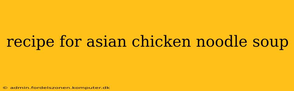 recipe for asian chicken noodle soup