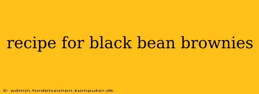 recipe for black bean brownies