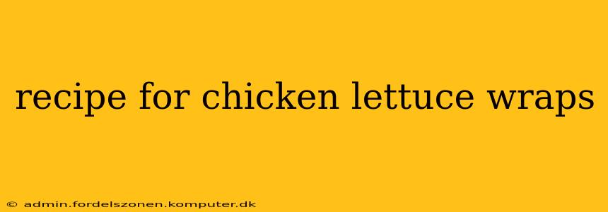 recipe for chicken lettuce wraps