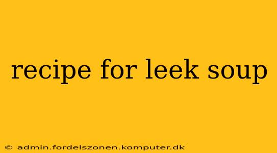 recipe for leek soup