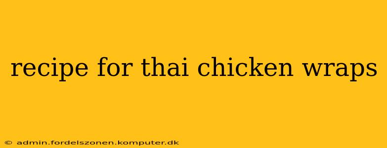 recipe for thai chicken wraps