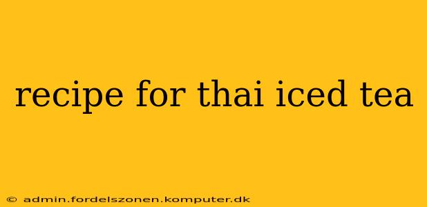 recipe for thai iced tea