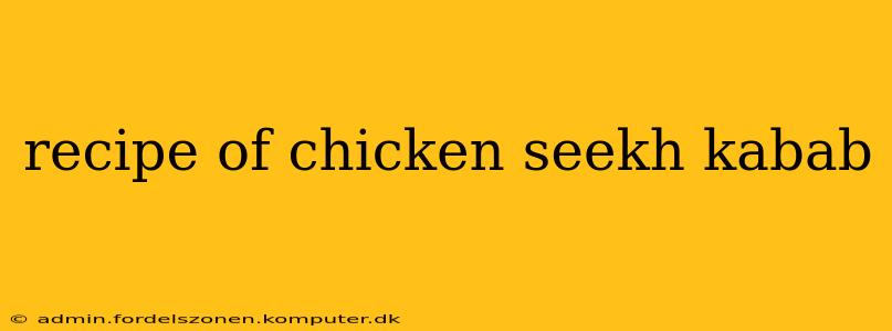 recipe of chicken seekh kabab