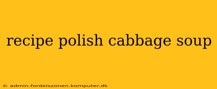 recipe polish cabbage soup