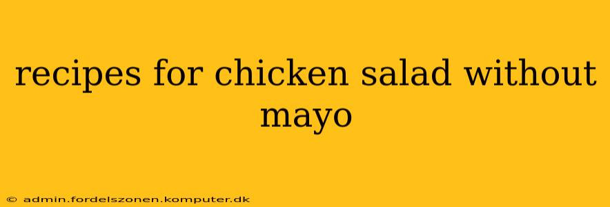recipes for chicken salad without mayo