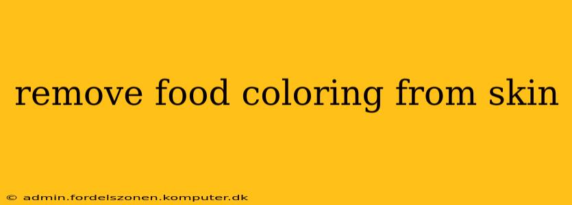 remove food coloring from skin