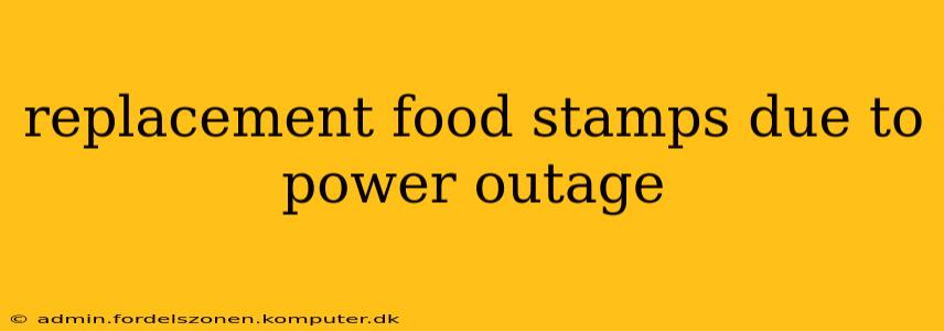 replacement food stamps due to power outage