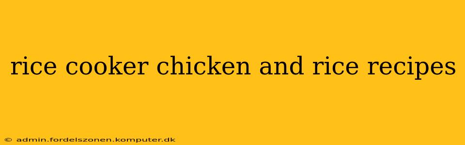 rice cooker chicken and rice recipes