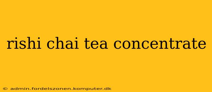 rishi chai tea concentrate
