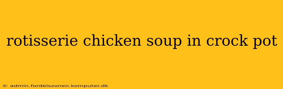 rotisserie chicken soup in crock pot
