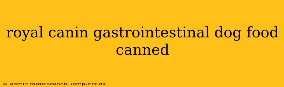 royal canin gastrointestinal dog food canned
