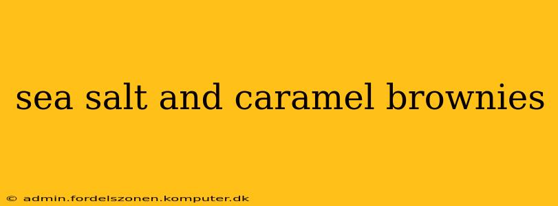 sea salt and caramel brownies