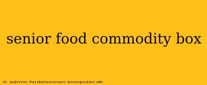 senior food commodity box
