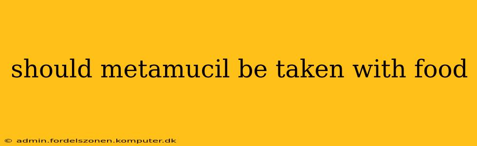 should metamucil be taken with food