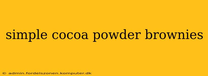 simple cocoa powder brownies