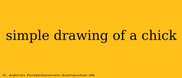simple drawing of a chick