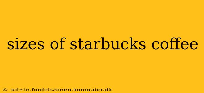 sizes of starbucks coffee