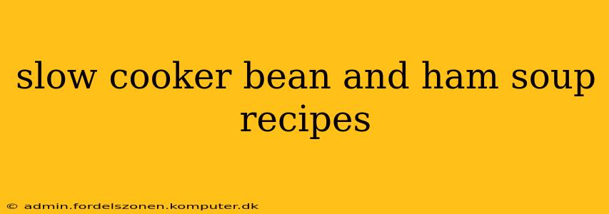 slow cooker bean and ham soup recipes