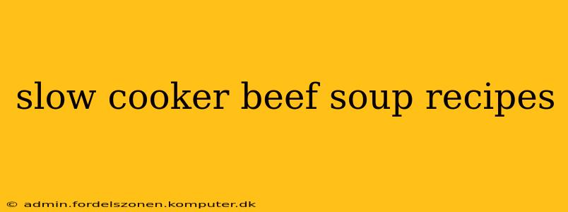 slow cooker beef soup recipes