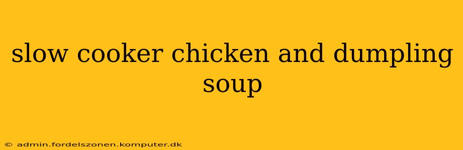 slow cooker chicken and dumpling soup